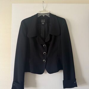 INC International Concepts Black Blazer with Button Detail